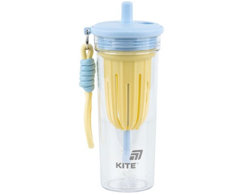 Пляшка для води Kite 650 мл, жовто-блакитний (K25-1219-3)