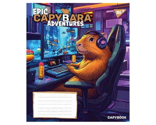 Зошит Yes Epic Capybara А5 12 аркушів лінія (767792)