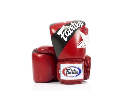Боксерські рукавички Fairtex BGV1 Nation Print Red 10 унцій (бинти в комплекті) (BGV1_Print_10oz_Red)