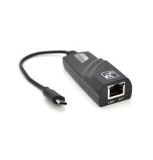 Перехідник USB-C to RJ45 1000Mbps black Voltronic (Type-C- Rj-45.G/25849)