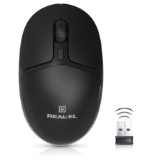 Мишка REAL-EL RM-335W Wireless Black (EL123200055)