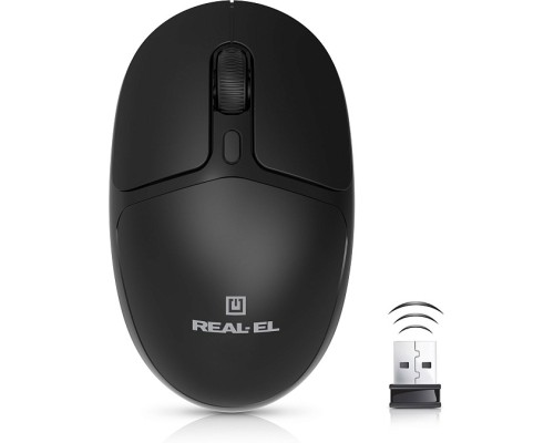 Мишка REAL-EL RM-335W Wireless Black (EL123200055)