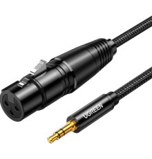 Кабель мультимедійний 3.5mm M to XLR F 1.0m AV182 black Ugreen (20763)