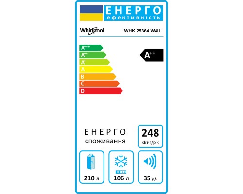 Холодильник Whirlpool WHK25364W4U