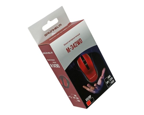 Мишка Grunhelm M-342WD USB Red (126867)