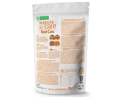 Сухий корм для кішок Nature's Protection Superior Care Red Cats Grain Free Herring 400 г (NPSC47781)