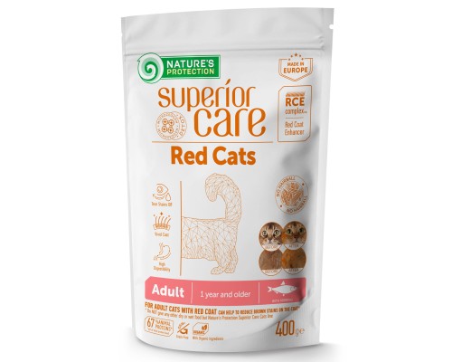 Сухий корм для кішок Nature's Protection Superior Care Red Cats Grain Free Herring 400 г (NPSC47781)