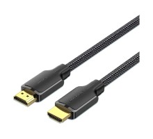 Кабель мультимедійний Cotton Braided 4K HDMI Male to Male Cable 1.5M Black VENTION (ALLBG)