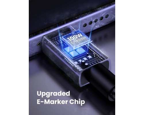 Дата кабель USB-C to USB-C 3.0m 100W L512 gray UGREEN (45065)