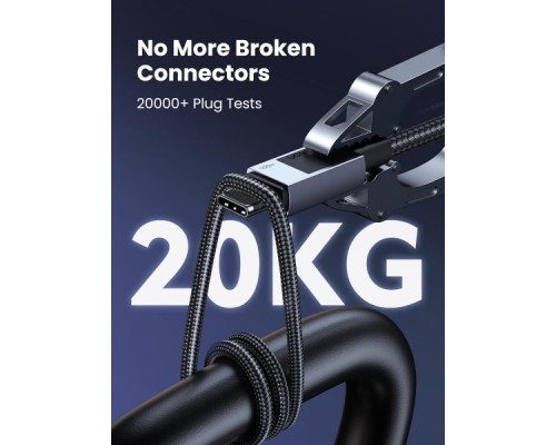 Дата кабель USB-C to USB-C 3.0m 100W L512 gray UGREEN (45065)