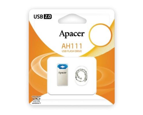 USB флеш накопичувач Apacer 16GB AH111 Blue RP USB2.0 (AP16GAH111U-1) 