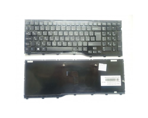 Клавіатура ноутбука Fujitsu LifeBook AH552 черная с черной рамкой UA (A43876)