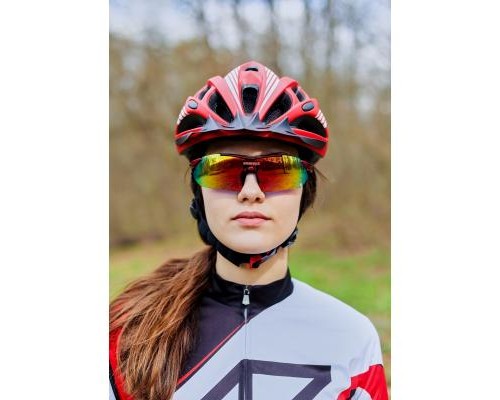 Шолом Velotrade с козырьком СIGNA WT-036 красный М (54-57см) (HEAD-012)