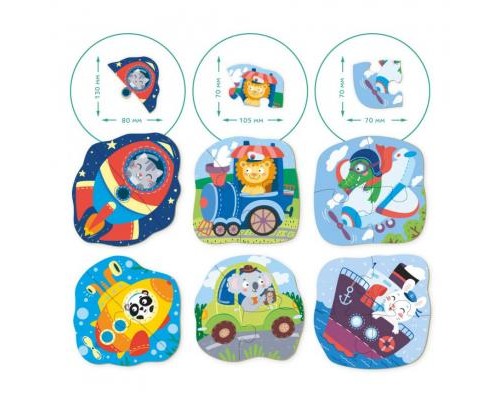 Пазл DoDo 2-3-4 елементи Транспорт (300154)