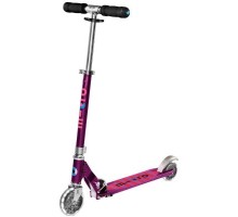 Самокат Micro Sprite Purple stripe LED (SA0219)