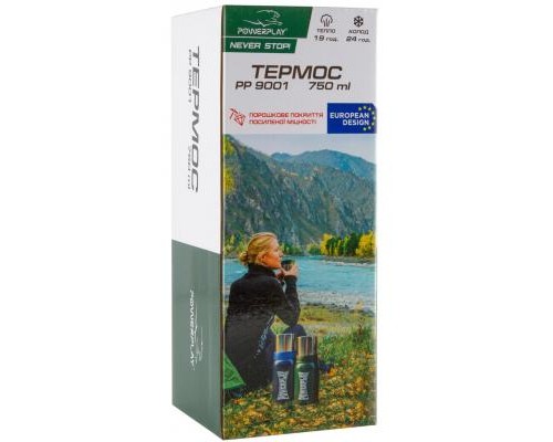 Термос PowerPlay 9001 750ml Blue (PP_9001_750ml_Blue)