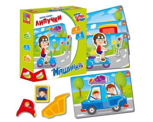 Розвиваюча іграшка Vladi Toys Вжик-вжик Липучки Машинки рос (VT1302-21)