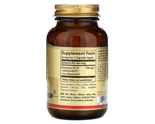 Антиоксидант Solgar Коензим Q10 Вегетаріанський 120 мг, Vegetarian CoQ-10, 60 ве (SOL-00919) 