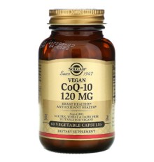 Антиоксидант Solgar Коензим Q10 Вегетаріанський 120 мг, Vegetarian CoQ-10, 60 ве (SOL-00919)