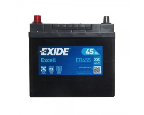 Акумулятор автомобільний EXIDE EXCELL 45A (EB455)