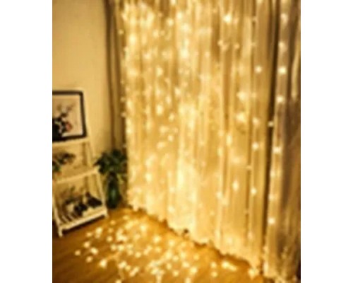 Гірлянда BPNY штора з пультом, 200 LED, 2Мх2М, 3АА, 12W (115953)