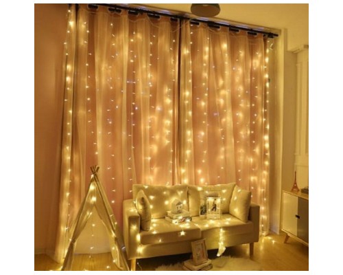 Гірлянда BPNY штора, тепло-білий колір, 240 LED, 3Мх2М, 220V, 14,4W (116016)