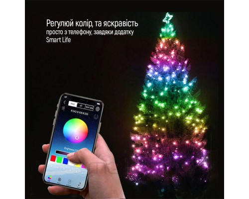 Гірлянда ColorWay Smart LED RGB WiFi+Bluetooth 10M 60LED IP65 (CW-GS-60L10UMC)