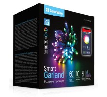 Гірлянда ColorWay Smart LED RGB WiFi+Bluetooth 10M 60LED IP65 (CW-GS-60L10UMC)