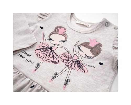 Плаття дитяче POP FASHION з балеринками (6711-92G-beige) Плаття дитяче POP FASHION з балеринками (6711-92G-beige)