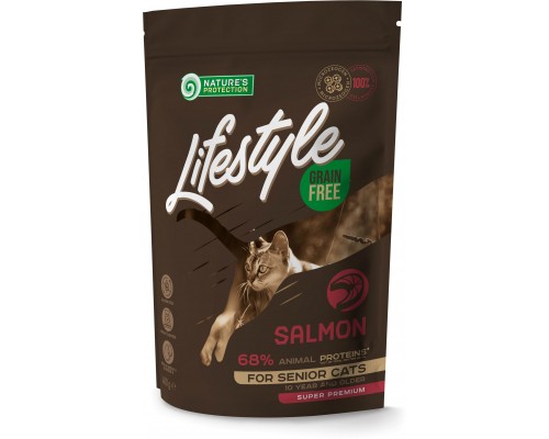 Сухий корм для кішок Nature's Protection Lifestyle Grain Free Salmon Senior Cat 400 г (NPLS45955) Сухий корм для кішок Nature's Protection Lifestyle Grain Free Salmon Senior Cat 400 г (NPLS45955)