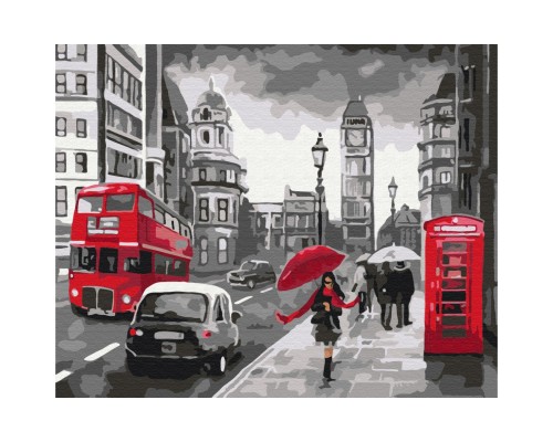 Картина по номерам ZiBi Дощовий Лондон 40*50 (ZB.64013)