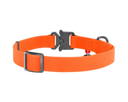 Нашийник для тварин WAUDOG Waterproof з QR паспортом M Ш 20 мм Д 24-40 см(помаранчевий) (27934)