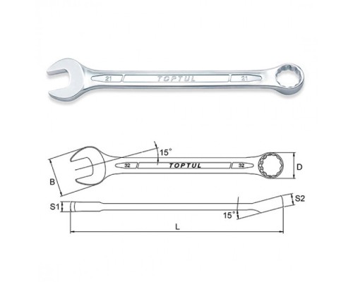 Ключ Toptul комбінований 28мм (AAEB2828)