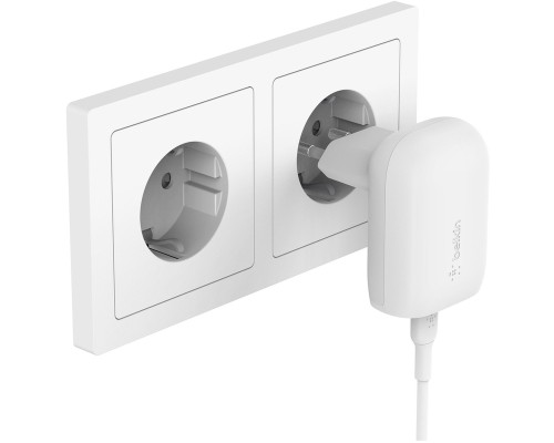 Зарядний пристрій Belkin Home Charger 30W PD PPS USB-С - USB-С 1m (WCA005VF1MWH-B6)