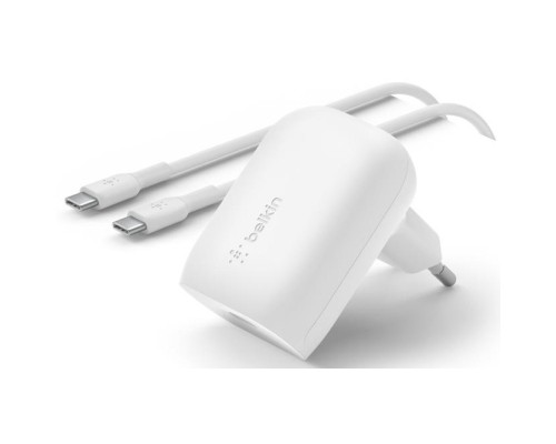 Зарядний пристрій Belkin Home Charger 30W PD PPS USB-С - USB-С 1m (WCA005VF1MWH-B6)
