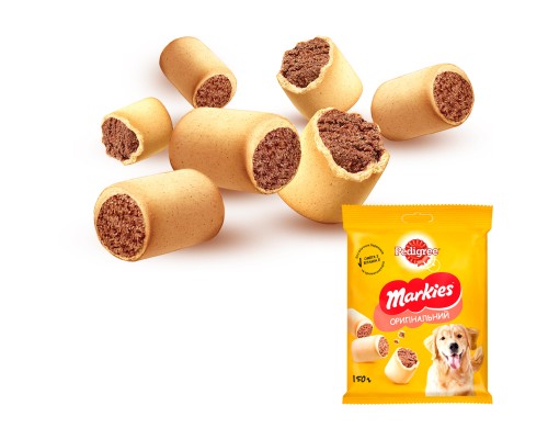 Ласощі для собак Pedigree Markies печиво 150 г (9003579302552)