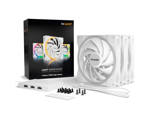 Кулер до корпусу Be quiet! Light Wings White 140mm PWM high-speed (BL103)