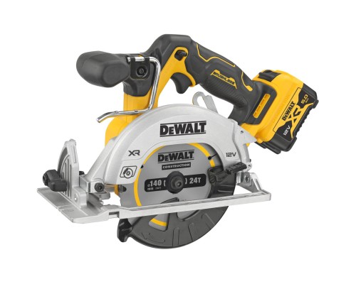 Дискова пила DeWALT 12В XR Li-lon безщіткова, диск 140х20 мм, 2x5Ah, кейс TSTAK (DCS512P2)