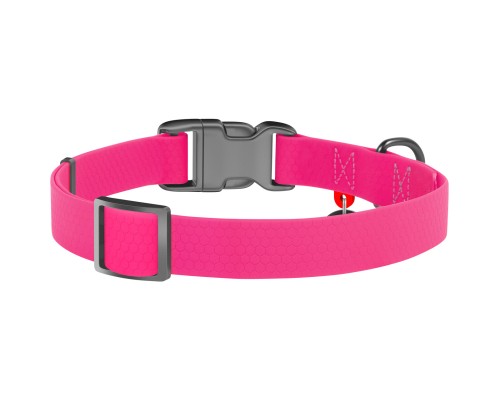 Нашийник для тварин WAUDOG Waterproof з QR паспортом Ш 20 мм Д 28-40 см рожевий (27457)
