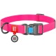 Нашийник для тварин WAUDOG Waterproof з QR паспортом Ш 20 мм Д 28-40 см рожевий (27457)