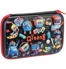 Пенал Cool For School 1 відділення з органайзером чорний (QT-5773-Black)