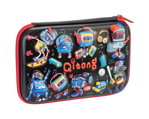 Пенал Cool For School 1 відділення з органайзером чорний (QT-5773-Black)