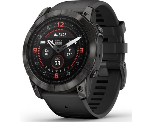 Смарт-годинник Garmin EPIX PRO (g2), 51, Saph, CarbonGray DLC Ti, Black, GPS (010-02804-01)