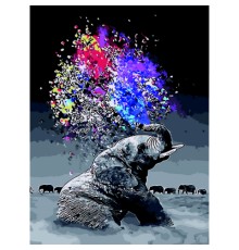 Картина по номерам ZiBi Слоненя 40*50 см ART Line (ZB.64257)