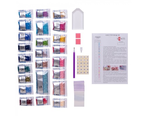 Картина по номерам Santi Чорний лебідь, 40*50см на підрамнику,алмазна (954525)