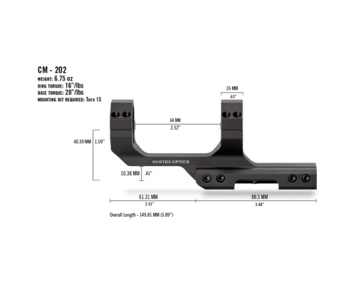 Кріплення для прицілу Vortex Cantilever Mount 30mm 2