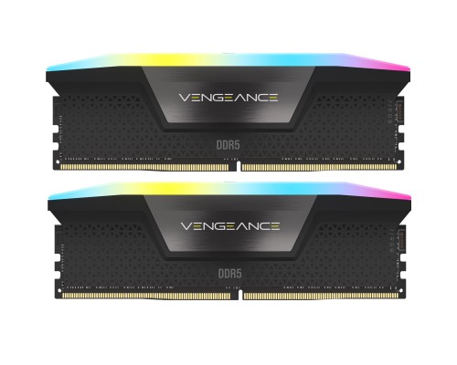 Модуль пам'яті для комп'ютера DDR5 96GB (2x48GB) 5600 MHz Vengeance RGB Black Corsair (CMH96GX5M2B5600C40)