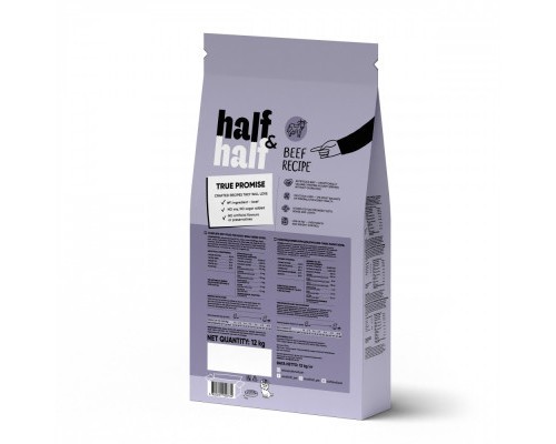 Сухий корм для собак Half&Half для маленьких порід з яловичиною 12 кг (4820261920734)
