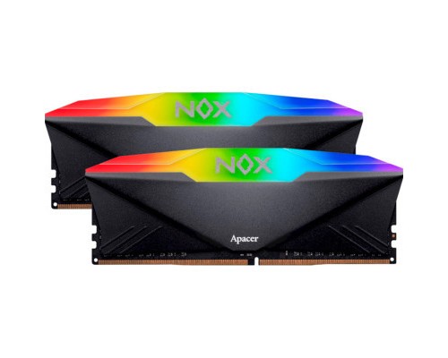 Модуль пам'яті для комп'ютера DDR4 32GB (2x16GB) 3200 MHz NOX RGB Black Apacer (AH4U32G32C28YNBAA-2)