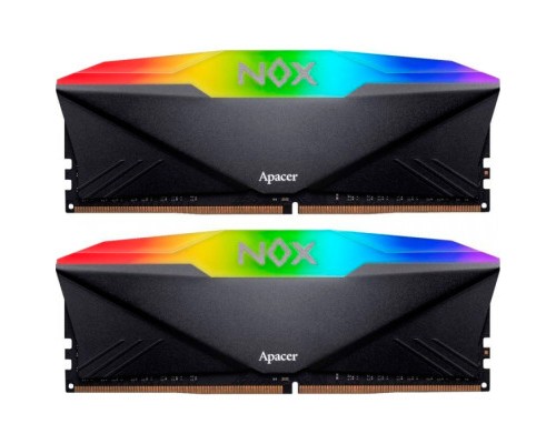 Модуль пам'яті для комп'ютера DDR4 32GB (2x16GB) 3200 MHz NOX RGB Black Apacer (AH4U32G32C28YNBAA-2)